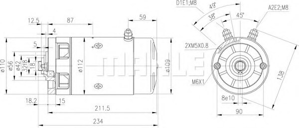 MAHLE ORIGINAL MM 231 Electric Motor